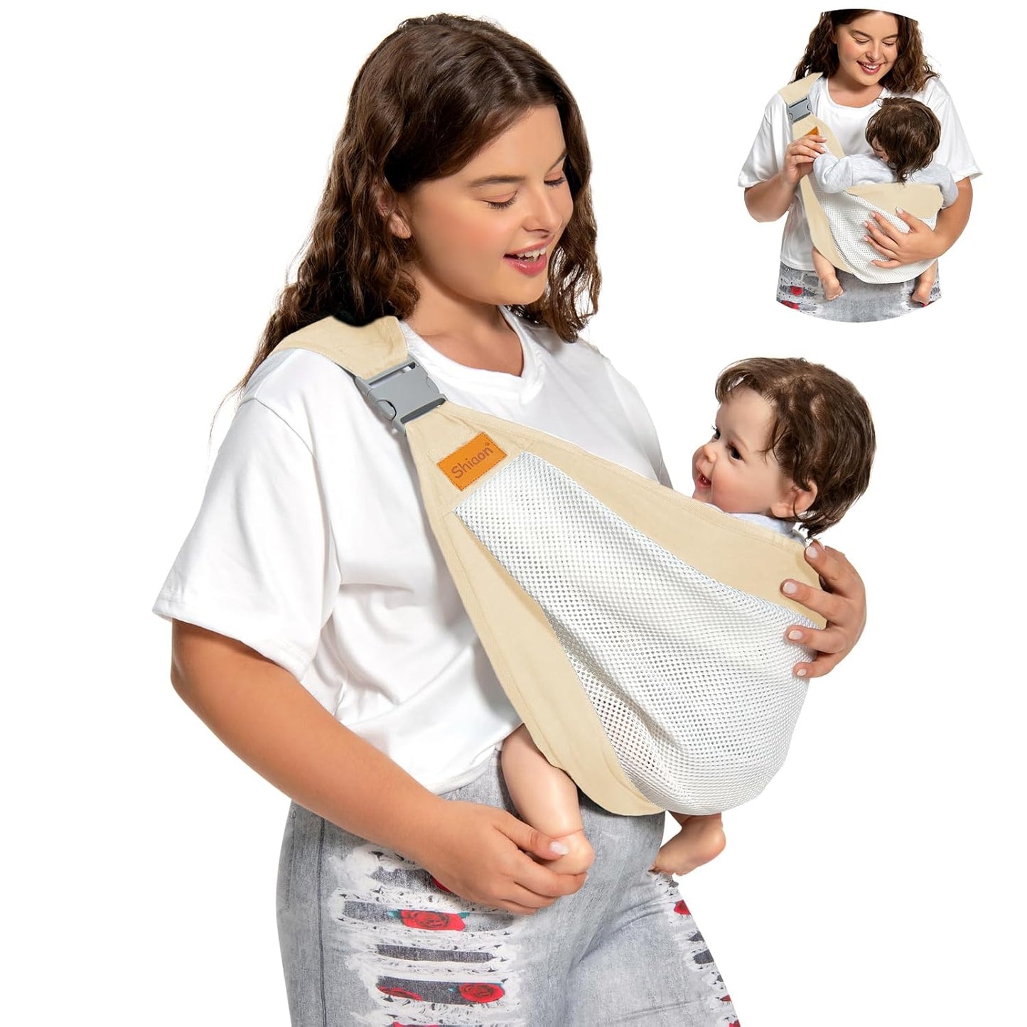 👨‍👩‍👧 BabySling Comfort 🧸 Carga con ternura y estilo