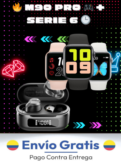 🔥 Doble Poder Tech: M90 Pro 🎮 + Serie 6 🕒