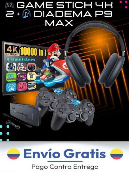 🎮 Game Stick 4K 2 + 🎧 Diadema AirPods Max: ¡Combo Diversión Total!