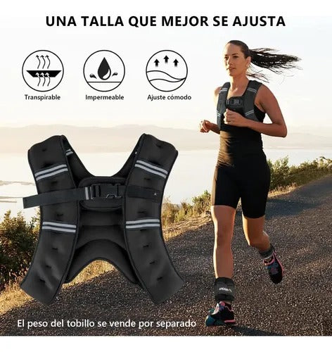 🔥 PowerFit 🦾 | Chaleco con Peso 5 kg