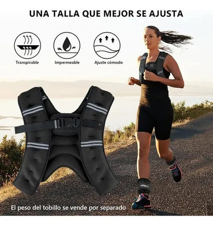 🔥 PowerFit 🦾 | Chaleco con Peso 5 kg