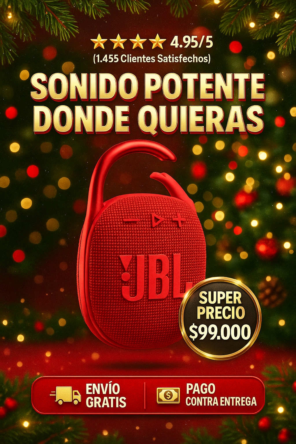 🌧️ JBL Clip 5: Música Sin Límites, Resistencia Total 🔋🔥